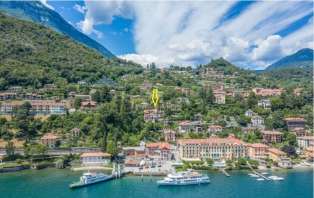 Aerial view of Menaggio and Lake Como